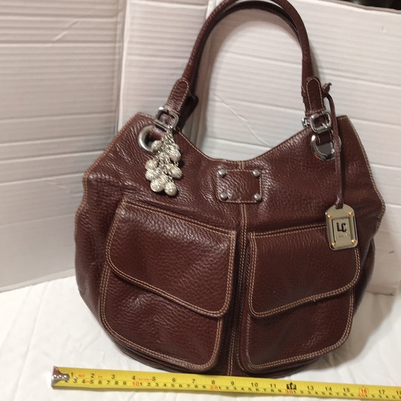 LENNY E CIA leather shoulder bag, made in Brazil with crystals balls tag - Picture 2 of 13